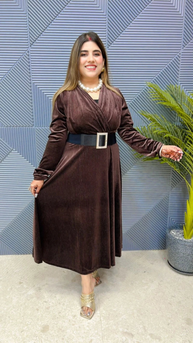 Premium Imported Quality Dress with Belt GGR691