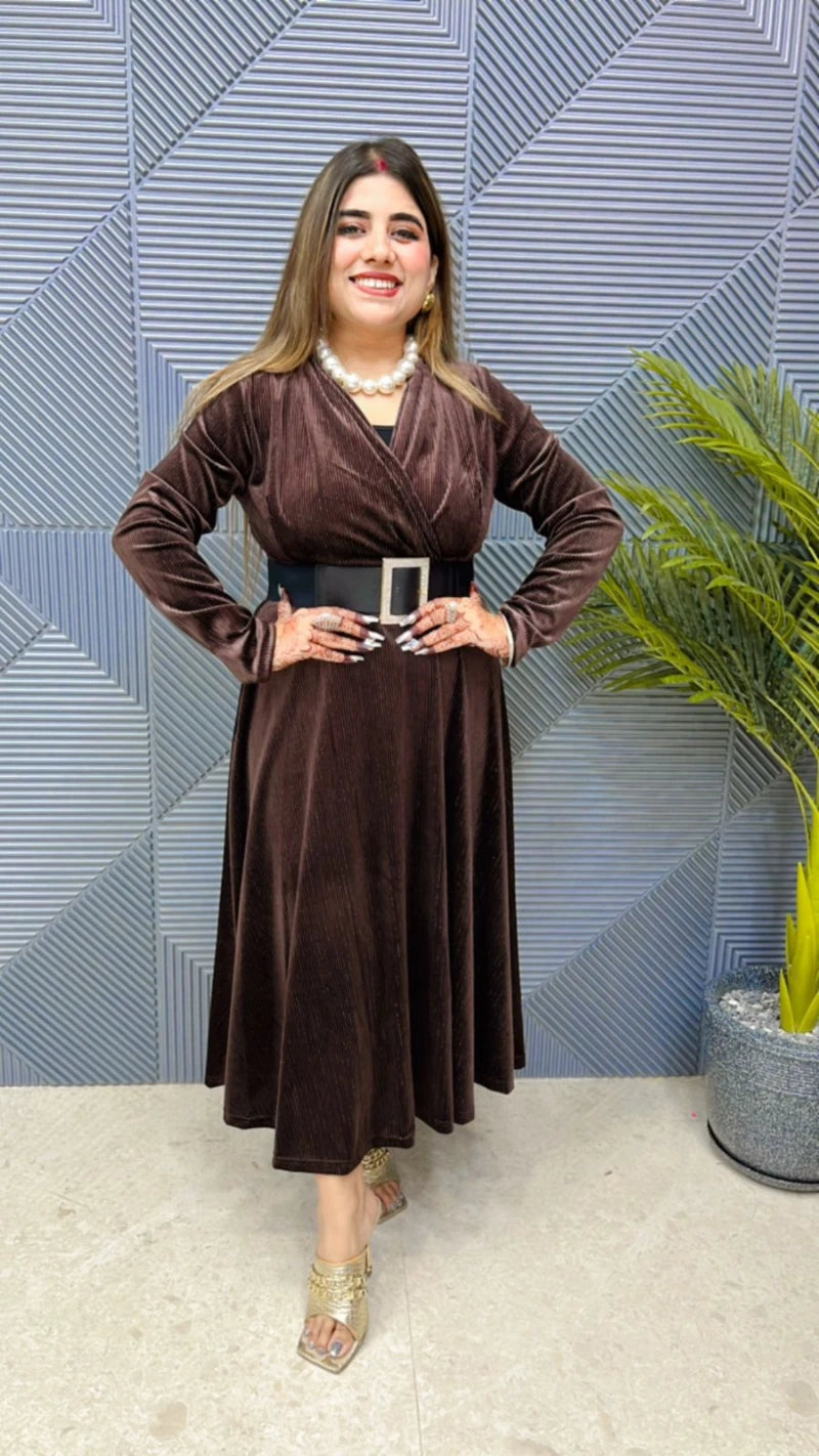 Premium Imported Quality Dress with Belt GGR691