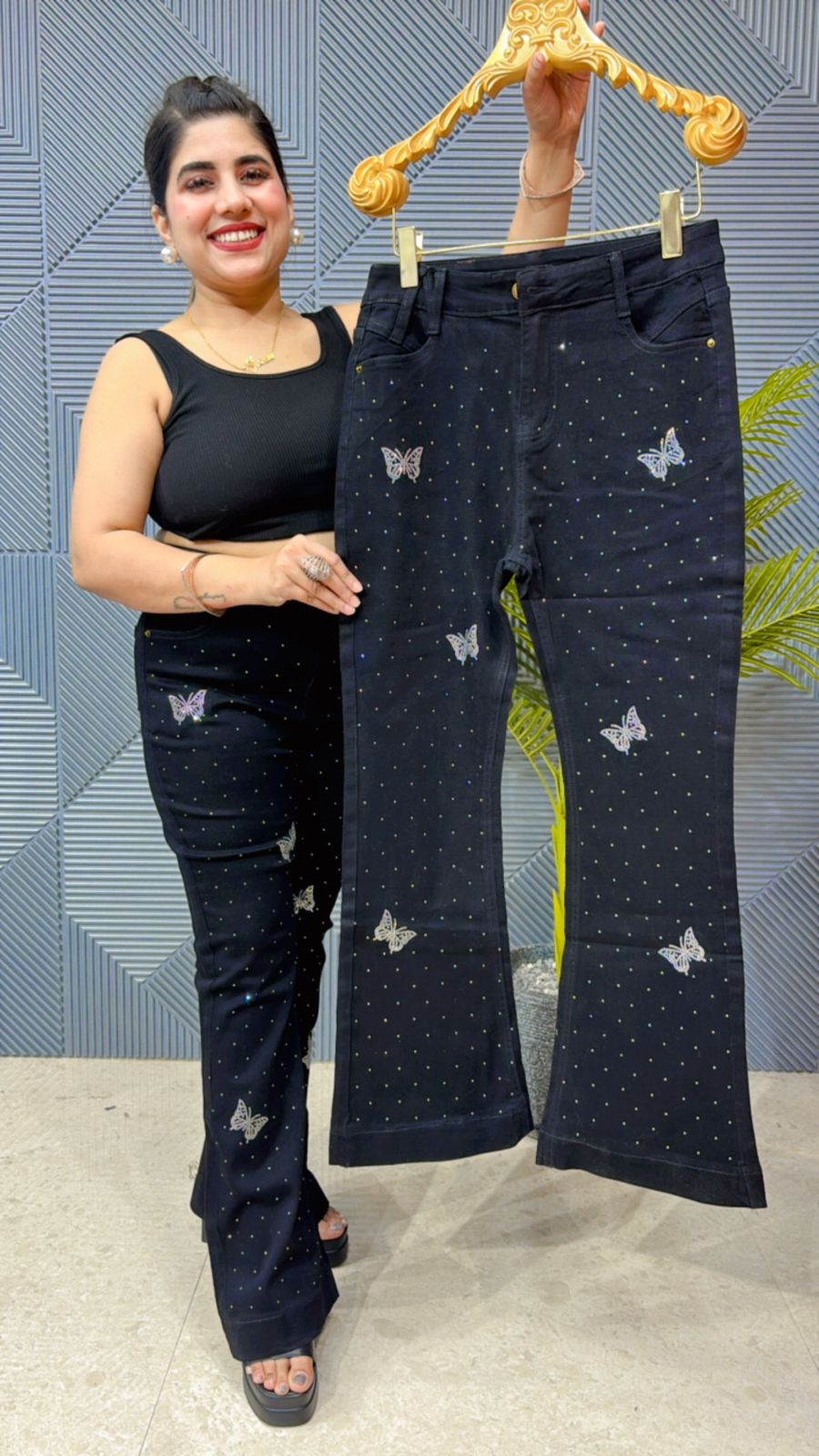 Premium Lycra Stretchable Butterfly Jean GGR1014