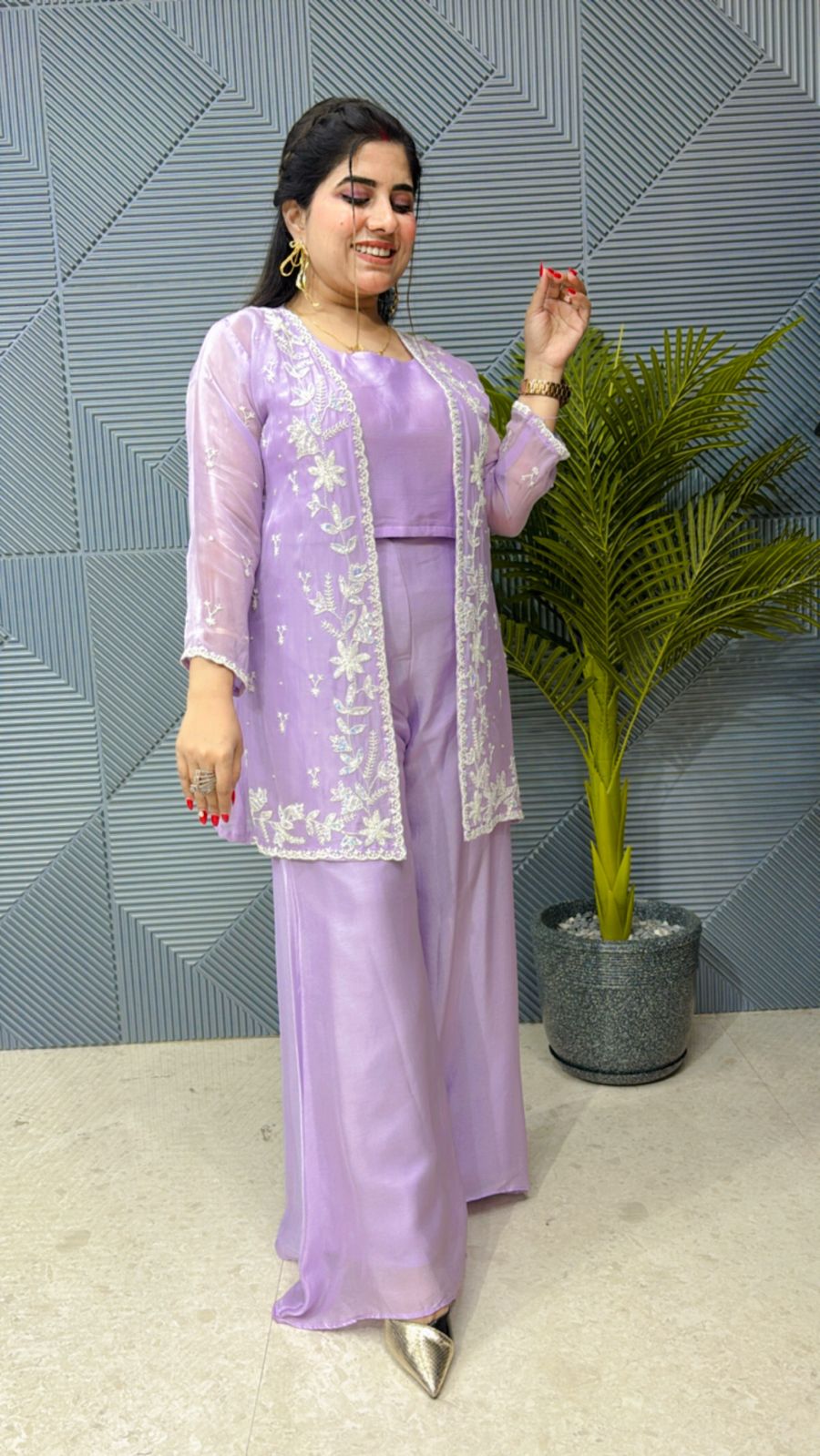 Premium Partywear Three Piece Dress GGR1138