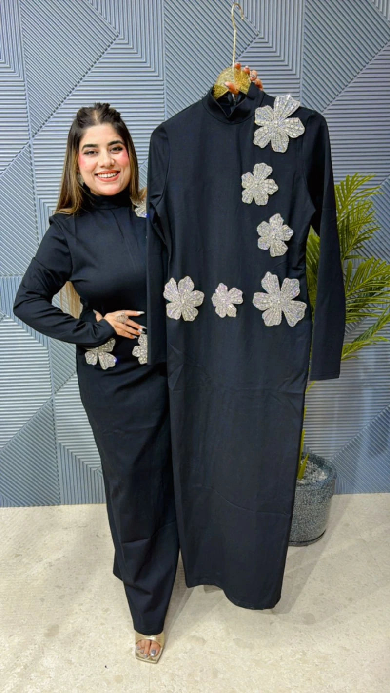 Premium Quality Dress With Swarovski Work GGR733
