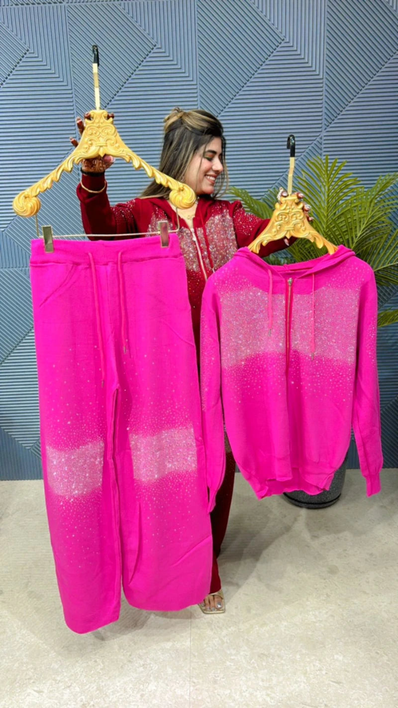 Premium Quality Imported Fabric Knitted Cord Set GGR685