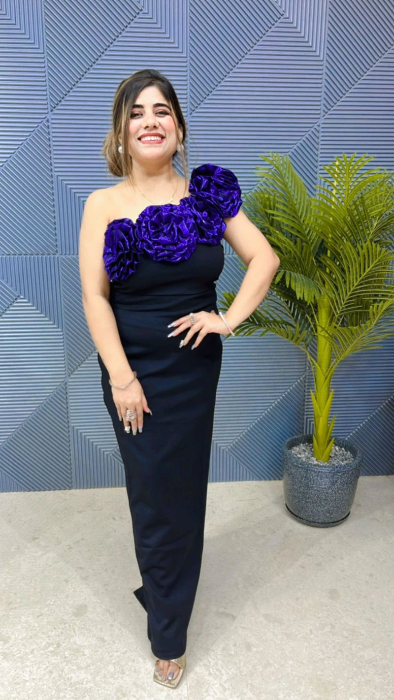 Premium Quality Partywear Flower Dress GGR741