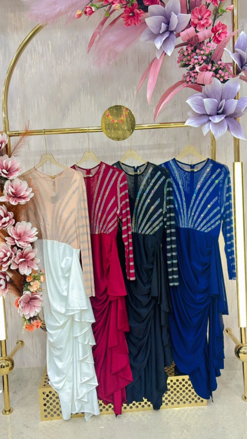 Premium Quality Partywear Padded Dress GGR791