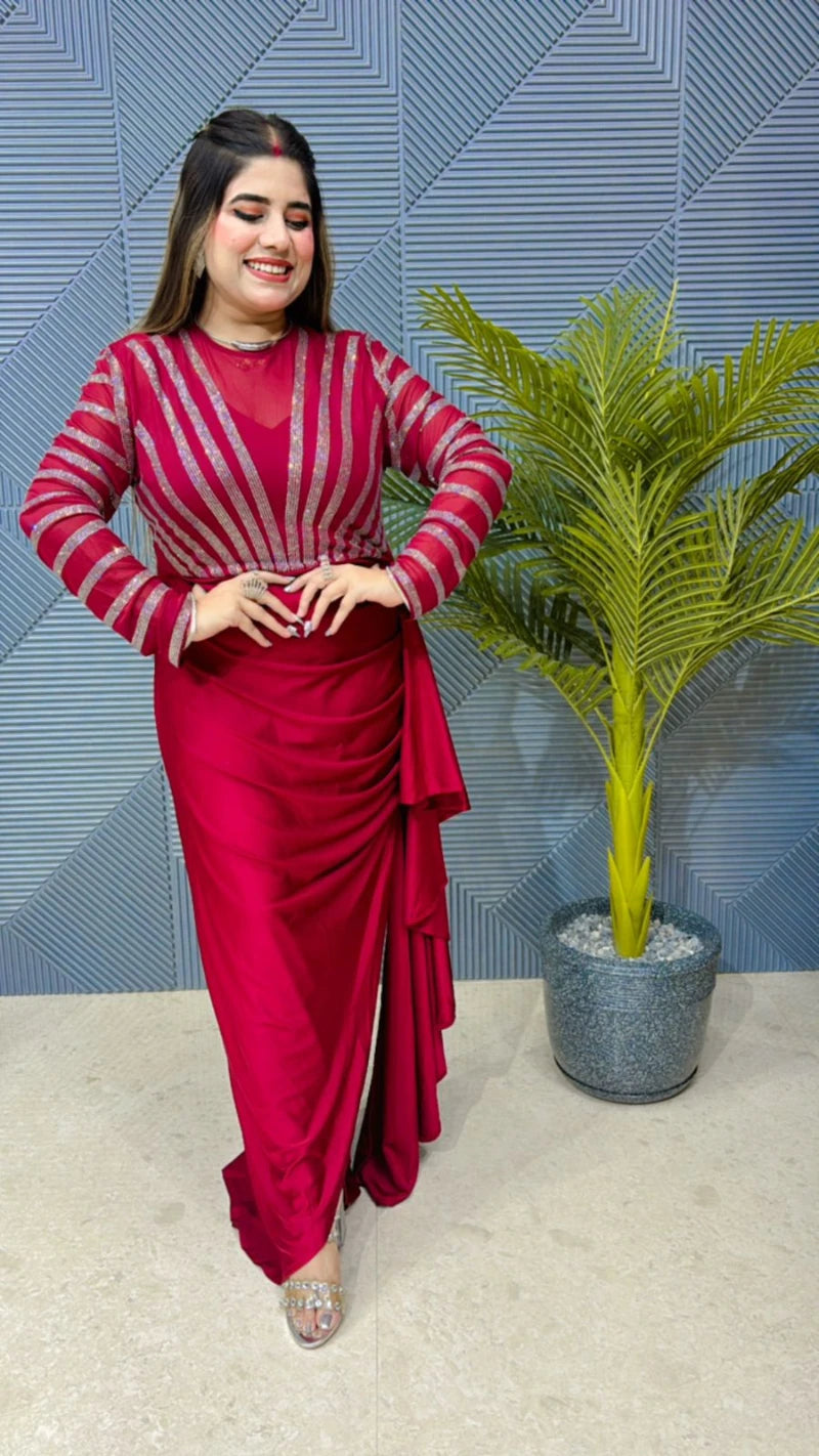 Premium Quality Partywear Padded Dress GGR791