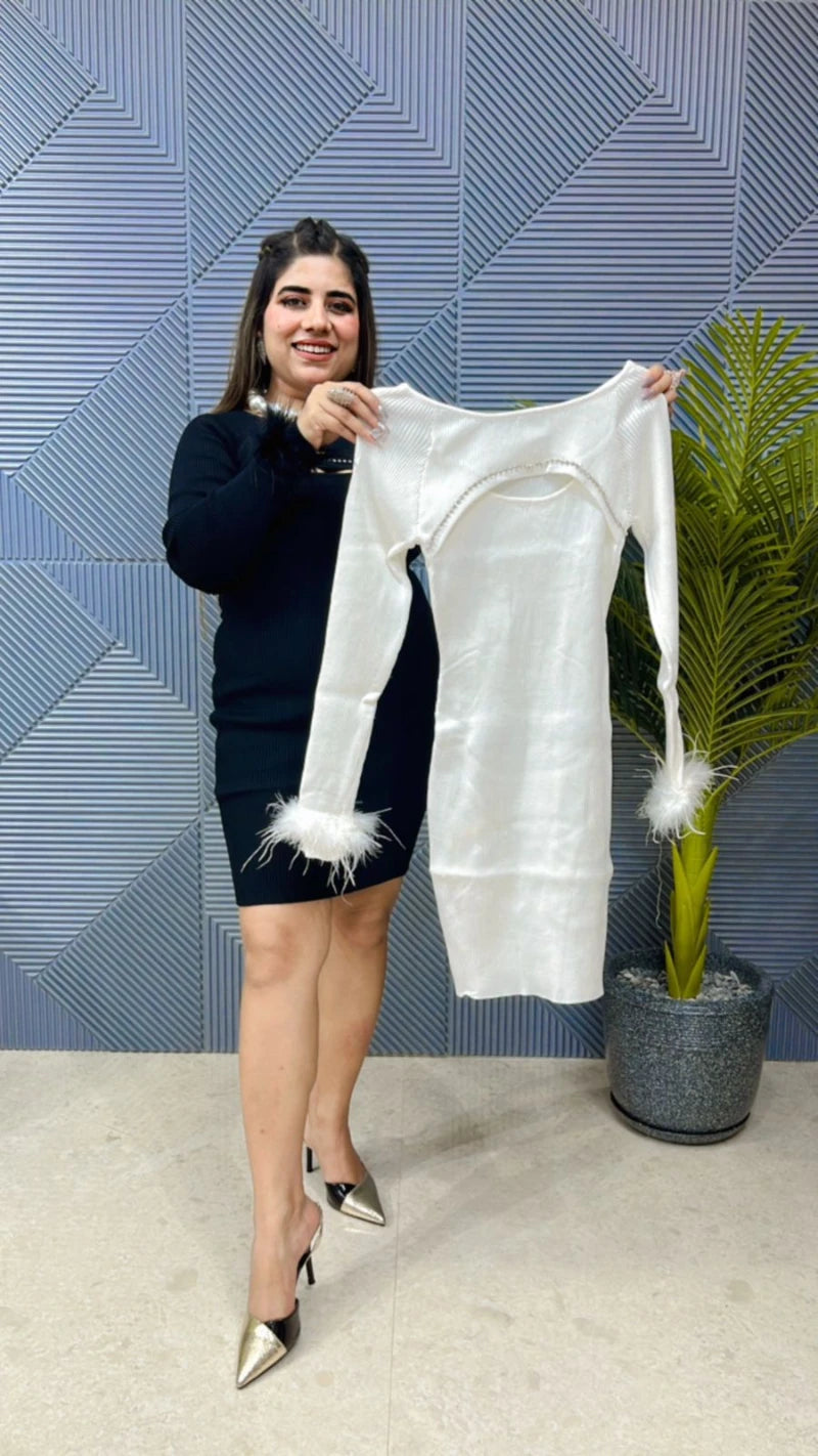 Premium Quality Stretchable Knitted Dress GGR670