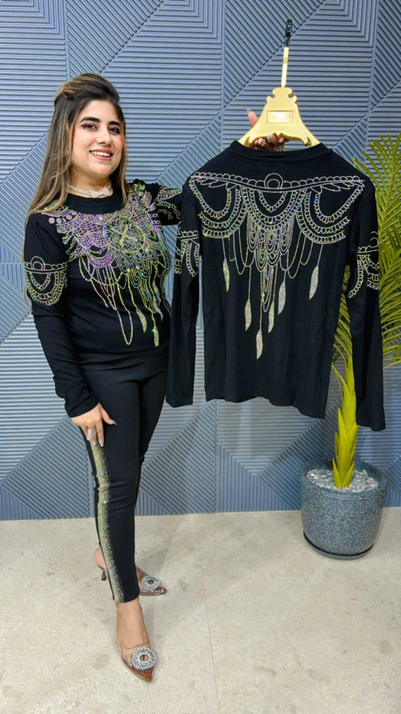 Premium Quality Top With Swarovski Work on Front & Back GGR679