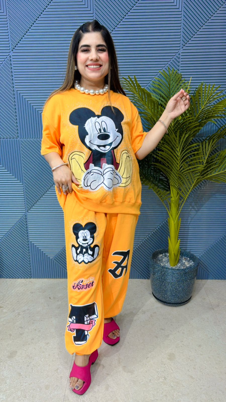 Premium Summer Mickey Cordset With Swarovski Work GGR1008