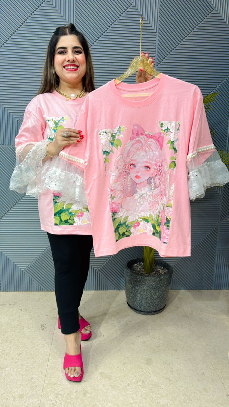 Premium Top With Beautiful Frill Sleeves GGR1059