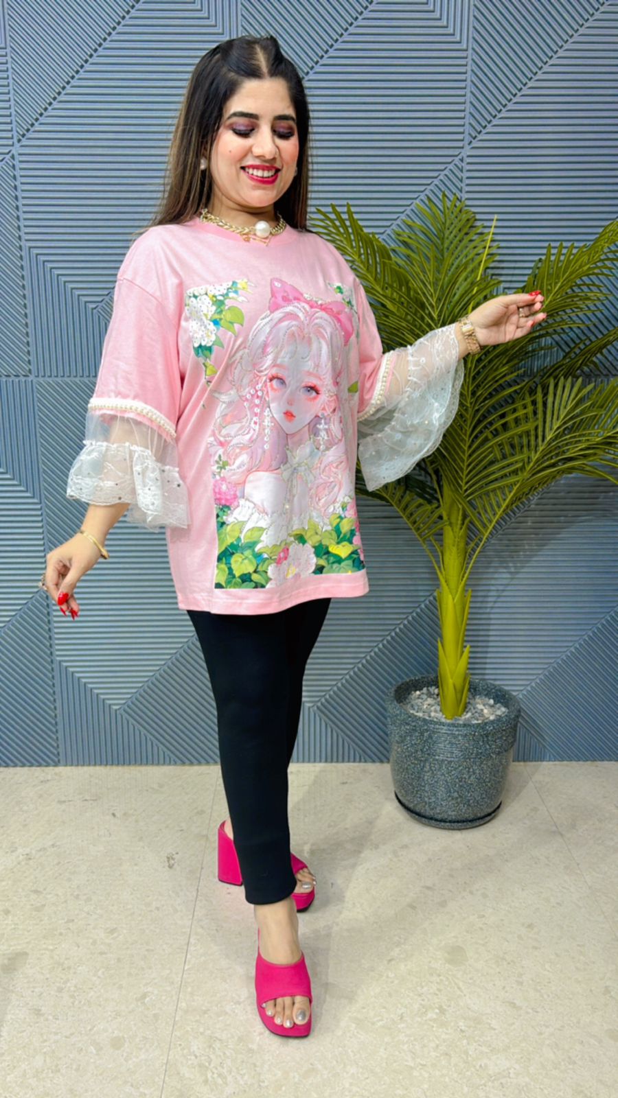 Premium Top With Beautiful Frill Sleeves GGR1059