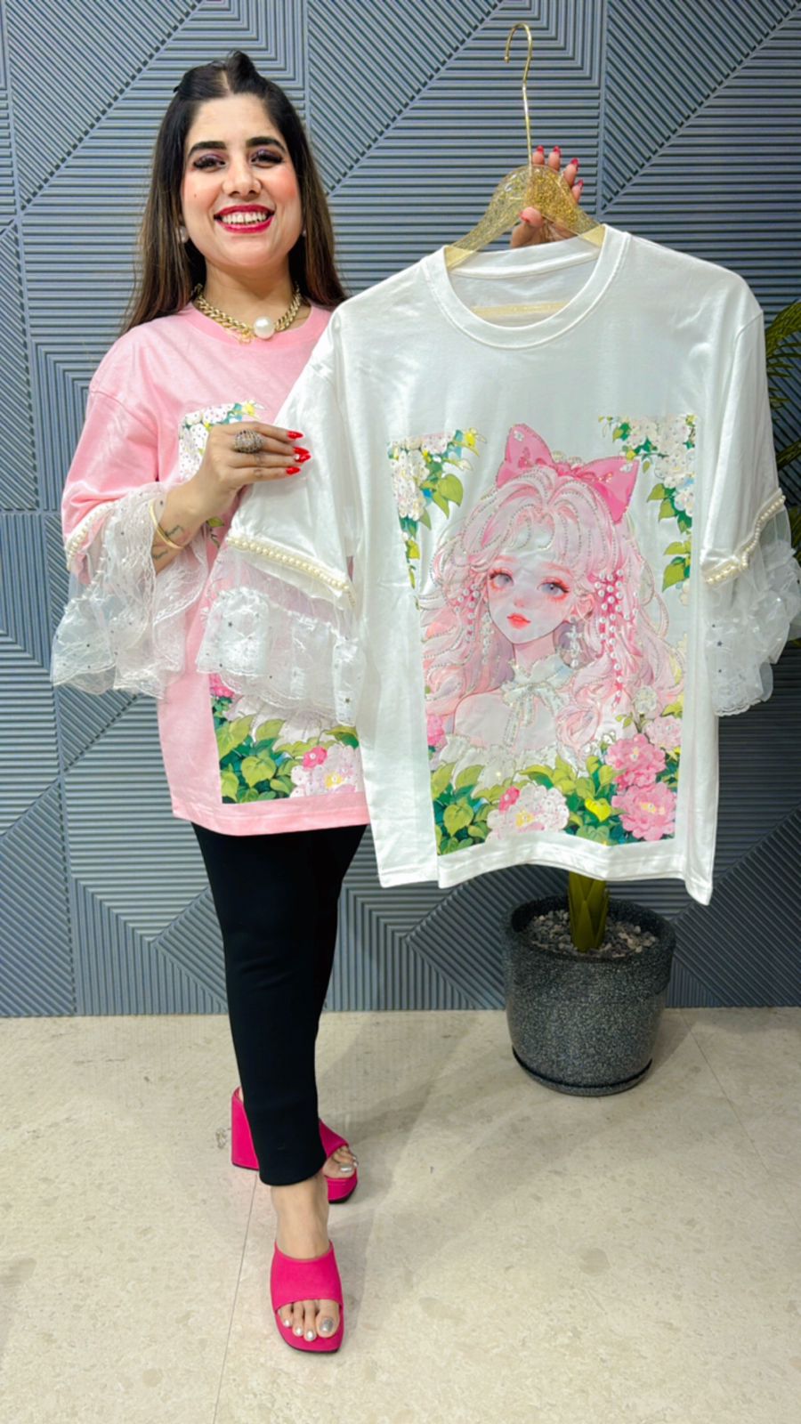 Premium Top With Beautiful Frill Sleeves GGR1059