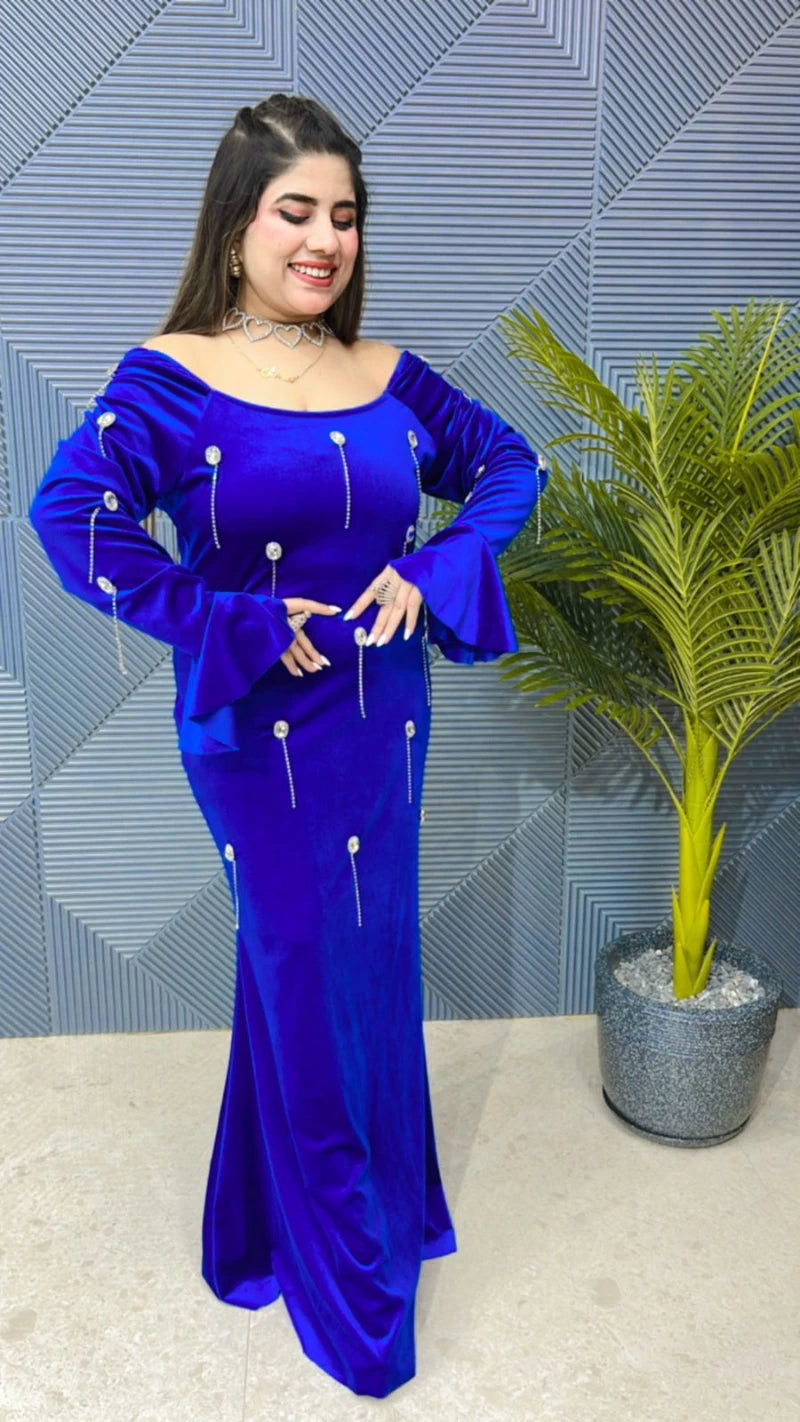 Premium Velvet Dress Heavy Fabric GGR826