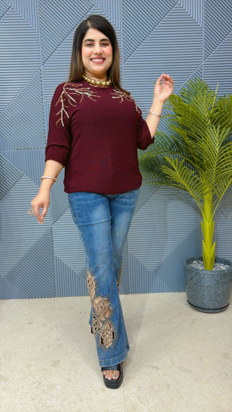 Stunning Power Net Summer Top GGR1270