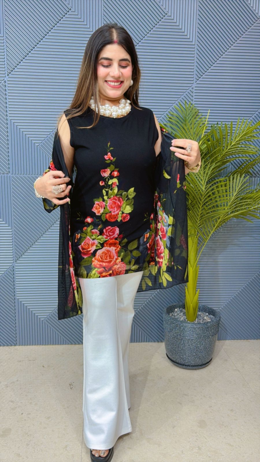 Stunning Power Net Top With Shrug GGR1254