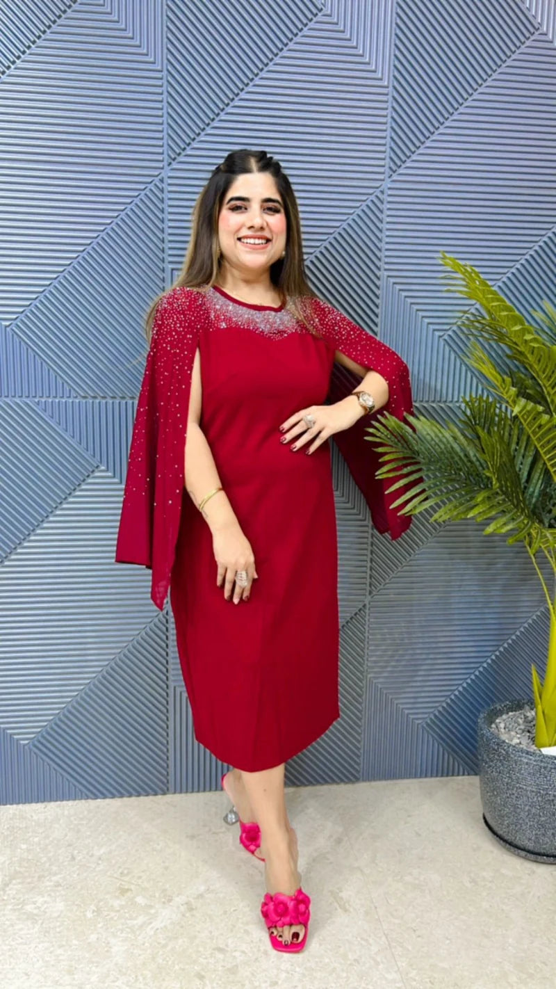 Stunning Swarovski Party Wear Dress GGR586