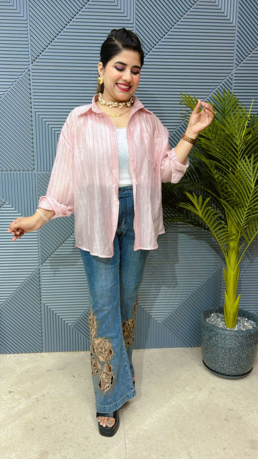 CUTE COTTON SHIRT WHIT INNER GGR1390