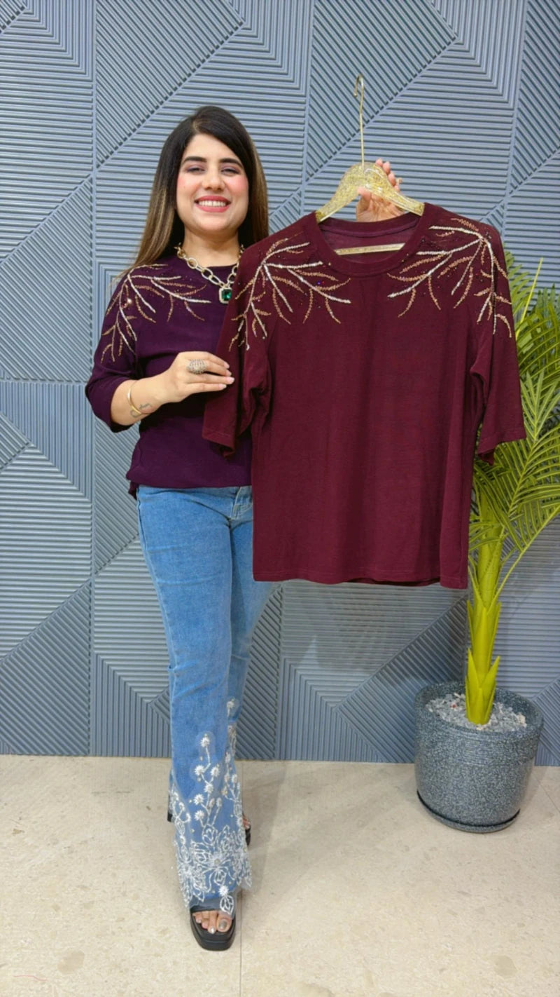 BEAUTIFUL SUMMER TOP WITH WORK GGR1531