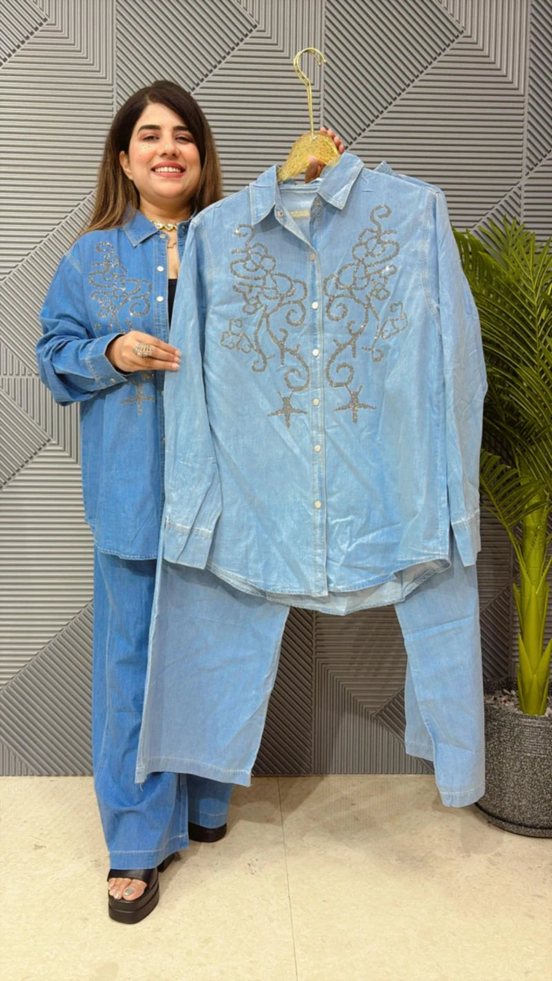 BEAUTIFUL SUMMER EMBROIDERY CORDSET GGR1552