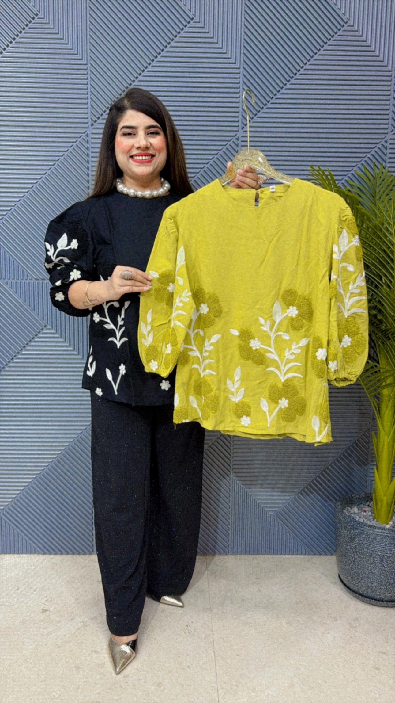 EMBOIDERY WORKED TOP GGR1598
