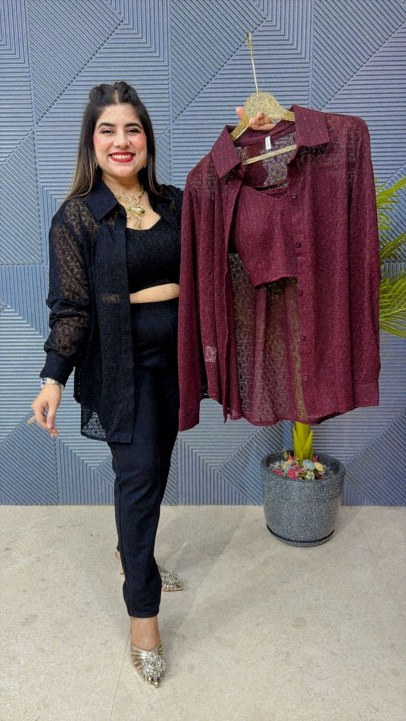 BEAUTIFUL SHIRT WITH BUSTIER GGR1620