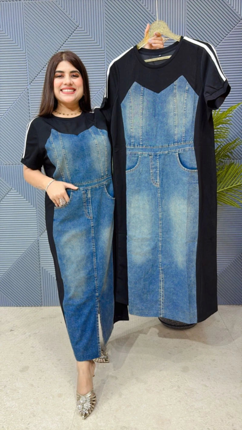 PREMIUM STYLISH DENIM DRESS GGR1689