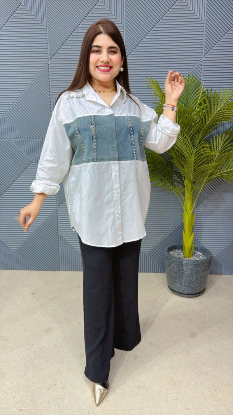 SUMMER COTTEN DENIM SHIRT GGR1733