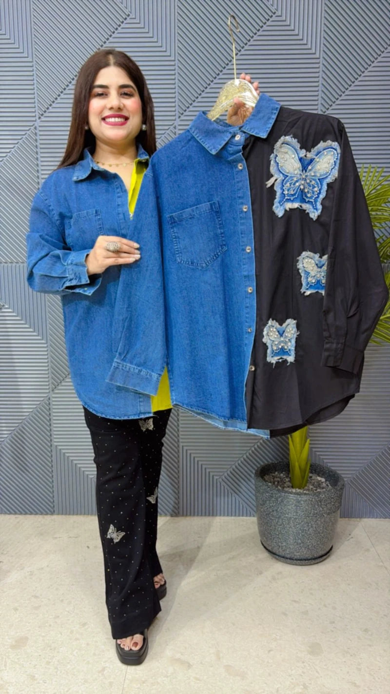 BUTTERFLY DENIM SHIRT GGR1753