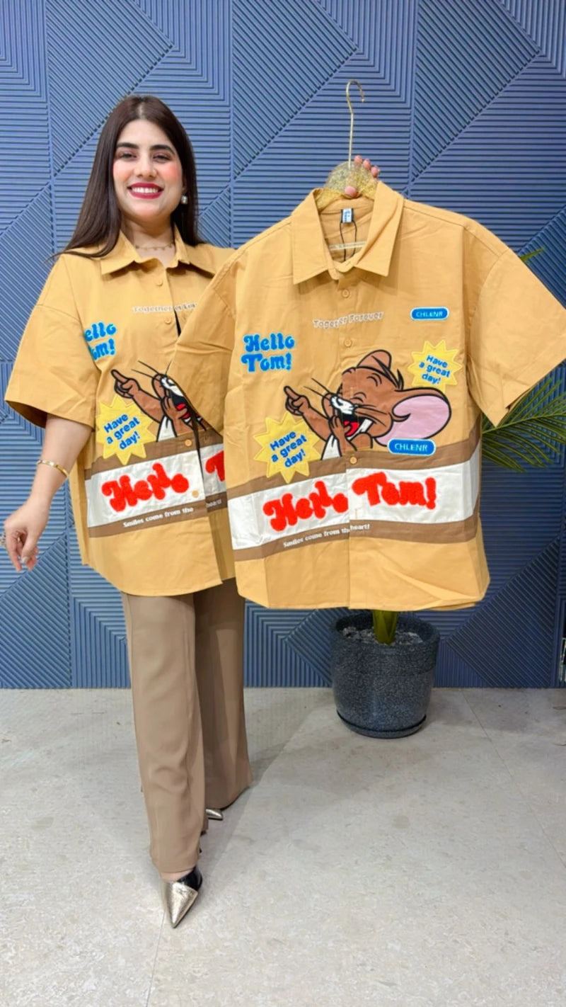 SUMMER COTTEN CARTOON CHARECTOR SHIRT GGR1765