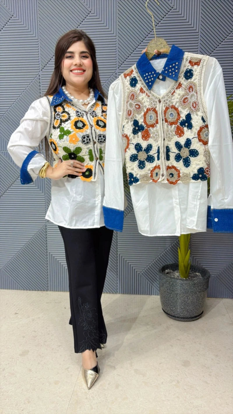 SHIRT WITH CROSIA WORK JECKET GGR1857