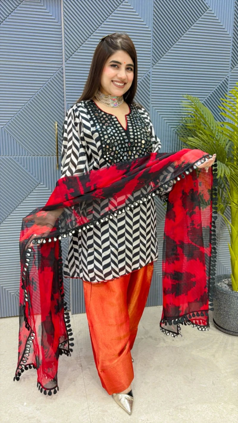PREMIUM 3 PCS SUIT WITH FARZI SALWAR GGR1964