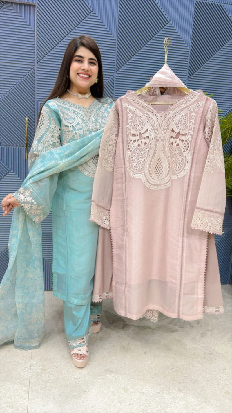 PREMIUM 3 PCS PAKISTANI SUIT GGR2068
