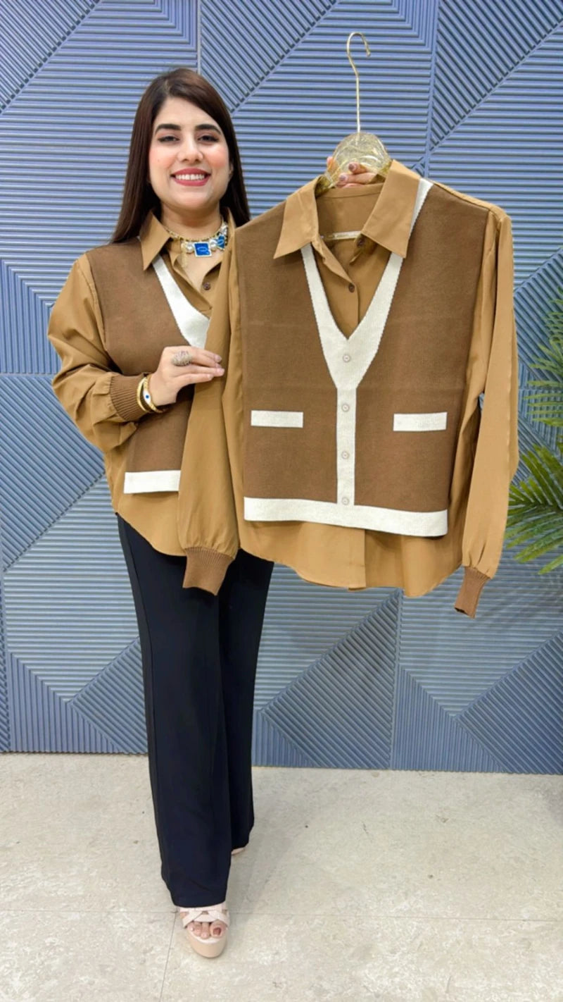 PREMIUM SHIRT WITH ATTECHED JECKET GGR3076