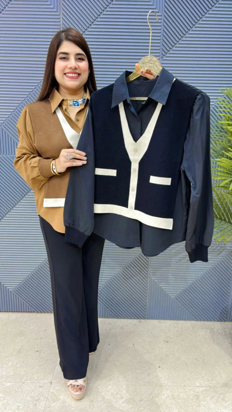 PREMIUM SHIRT WITH ATTECHED JECKET GGR3076