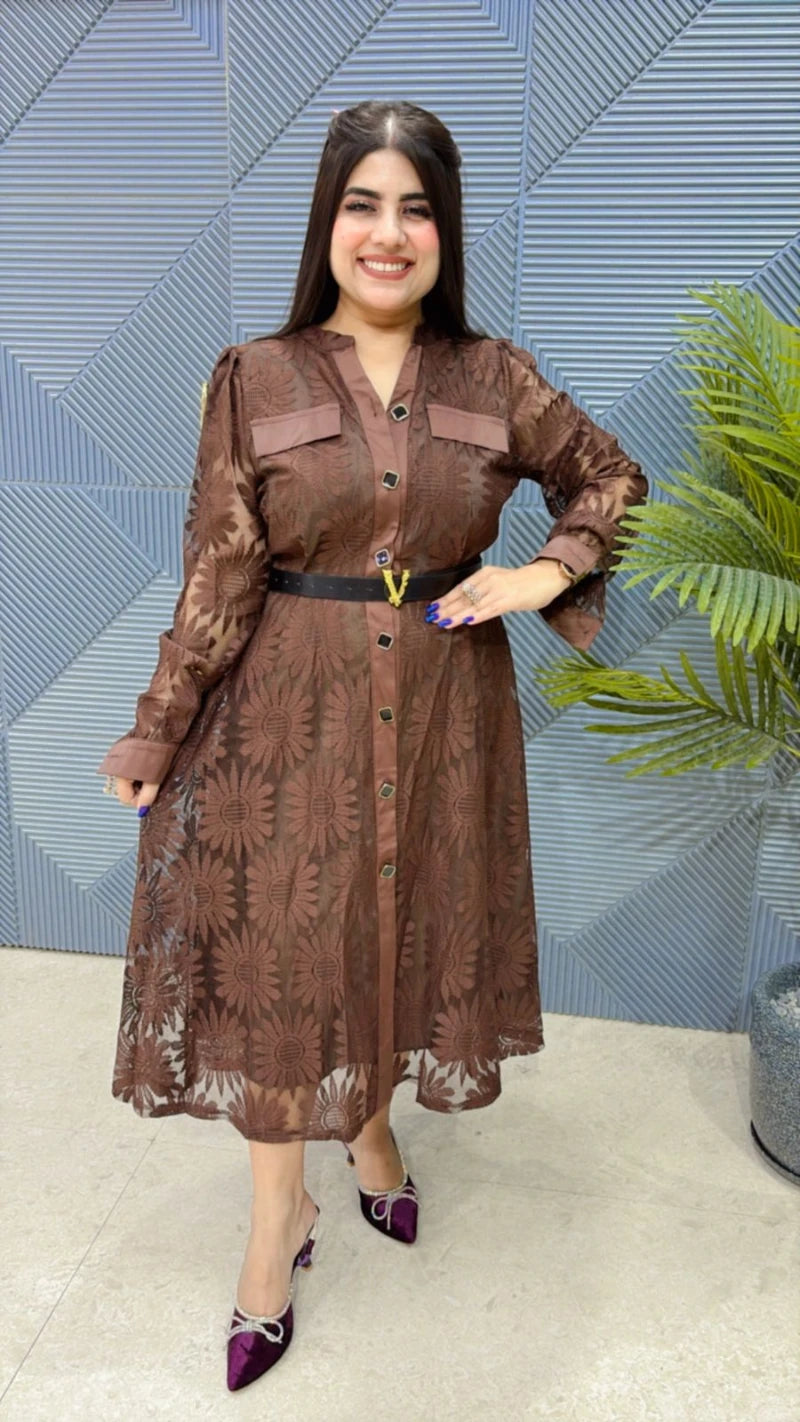 BEAUTIFUL DRESS WITH BELT GGR3126