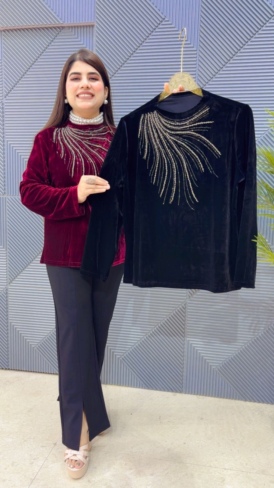 PREMIUM VELVET TOP GGR3266