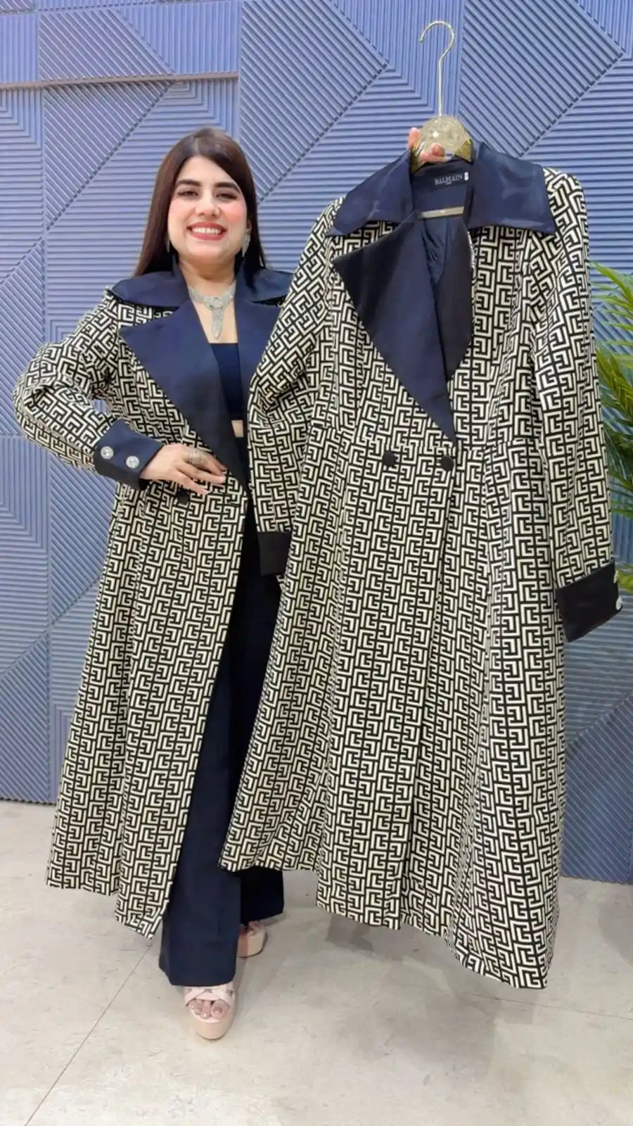 PREMIUM BLAZER DRESS WITH BELT GGR3281