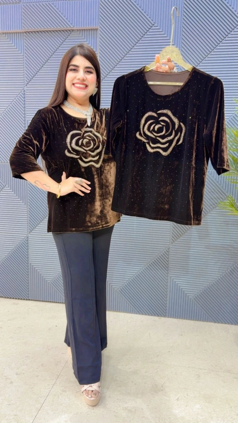 PREMIUM VELVET TOP GGR3284