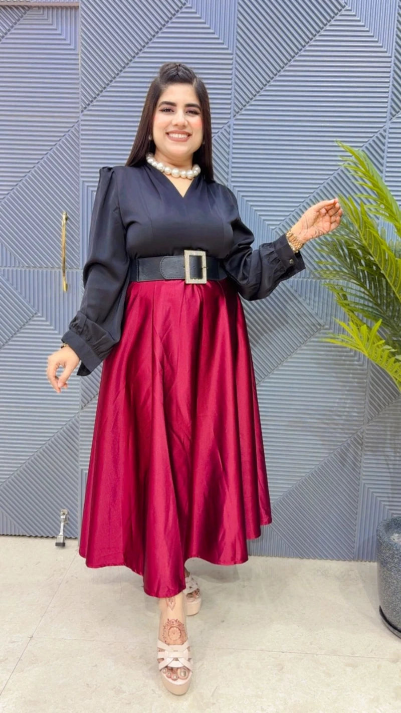 PREMIUM DRESS WITH BELT GGR3307