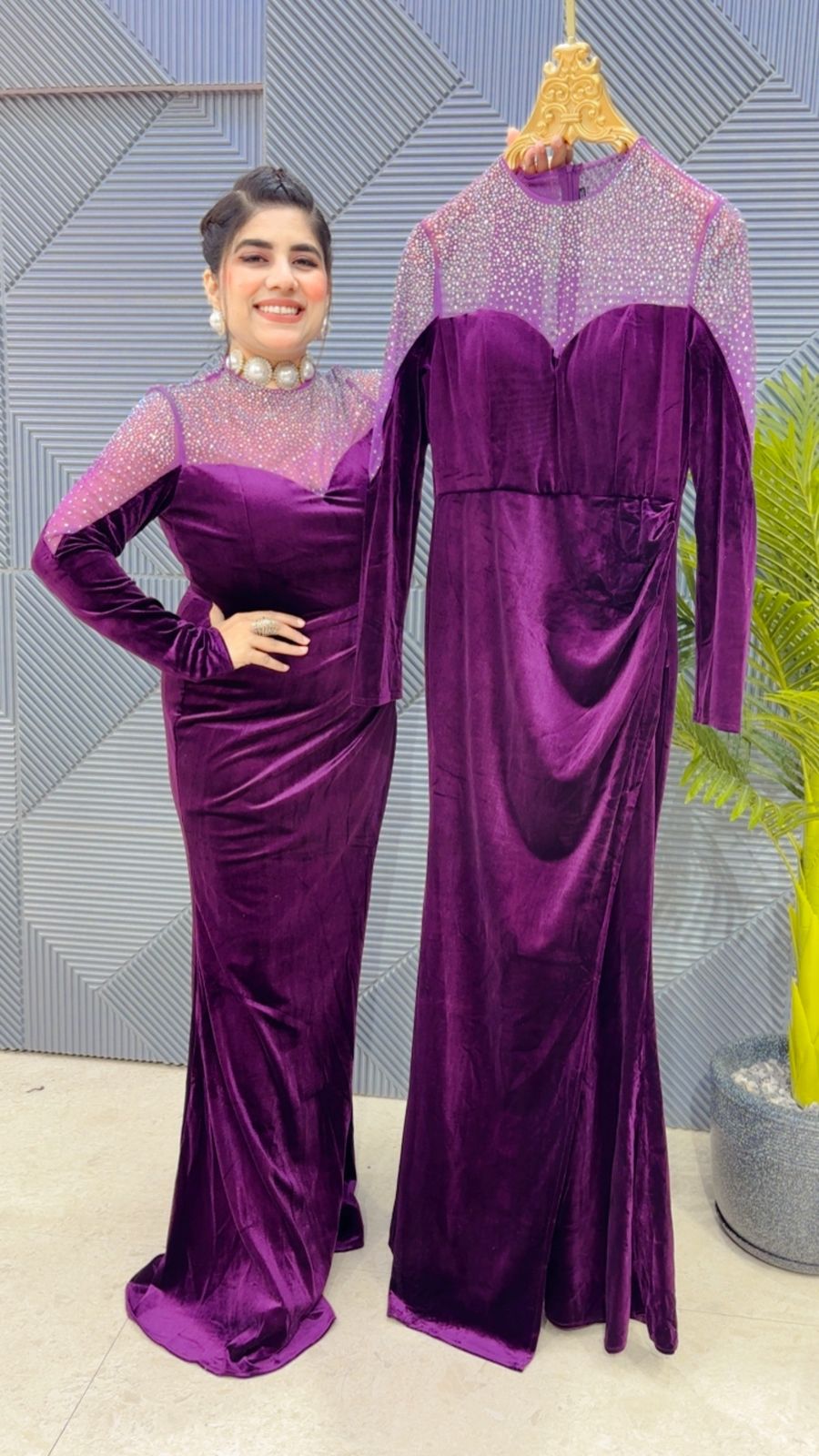 BEAUTIFUL VELVET DRESS GGR3535