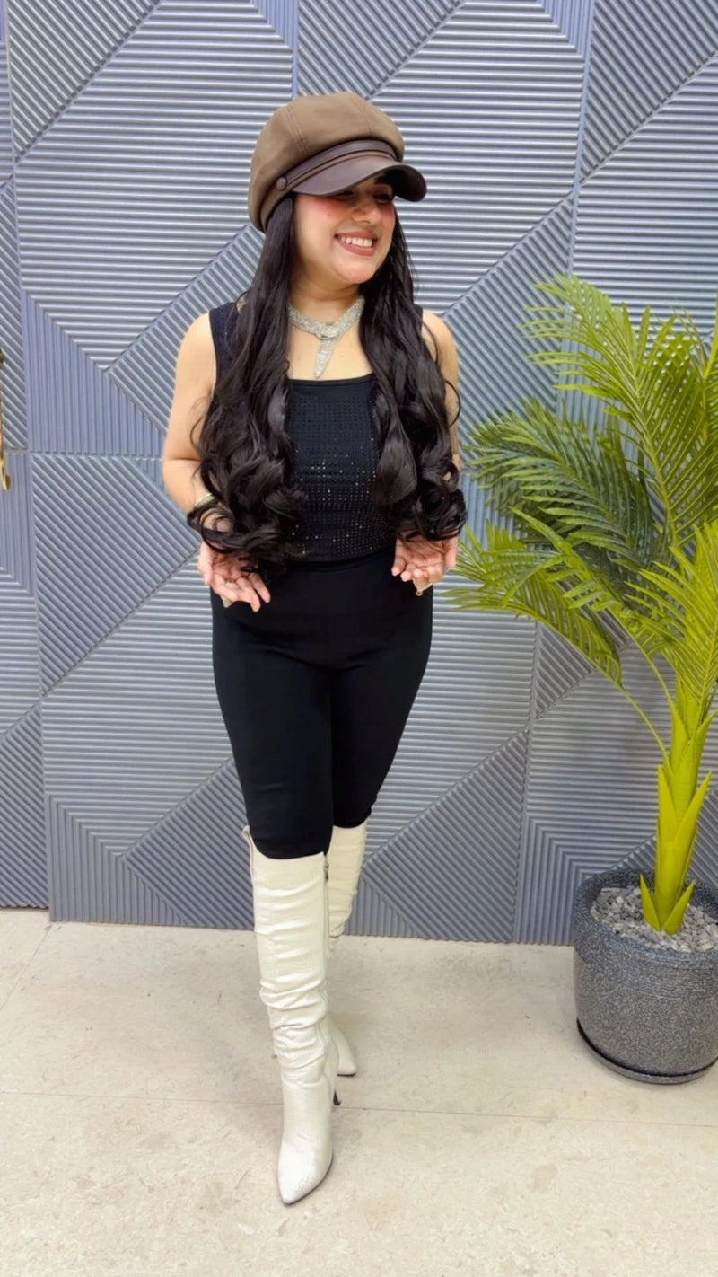 PREMIUM BLACK TONK CURL HAIRS WITH RANDOM CAP GGR3644