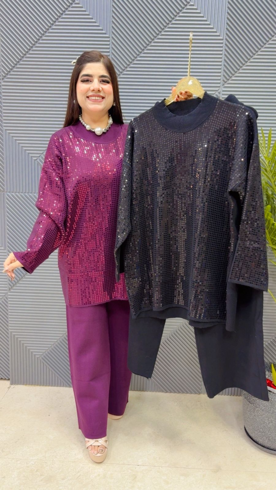 BEAUTIFUL SEQUENCE WORK CORD SET GGR4093