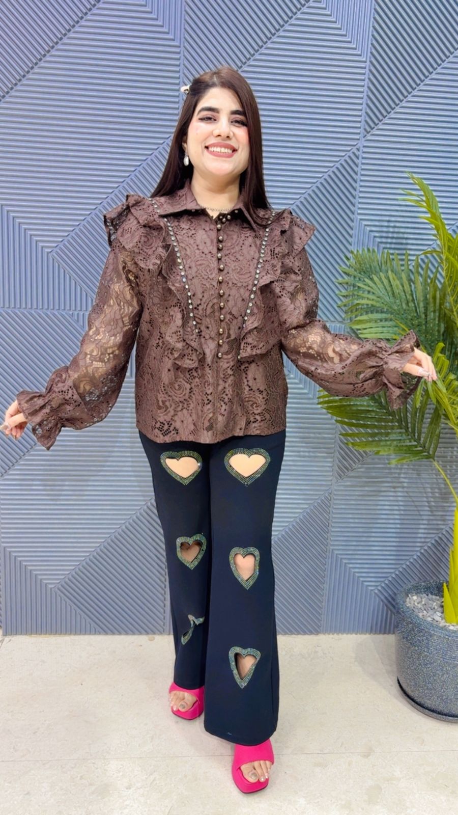 BEAUTIFUL LACE SHIRT GGR4163 Girls Glitters