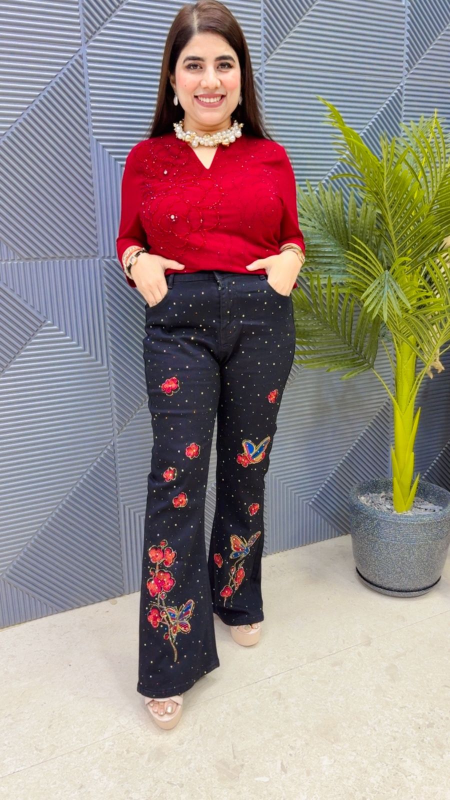 BEAUTIFUL JEANS GGR4198 Girls Glitters