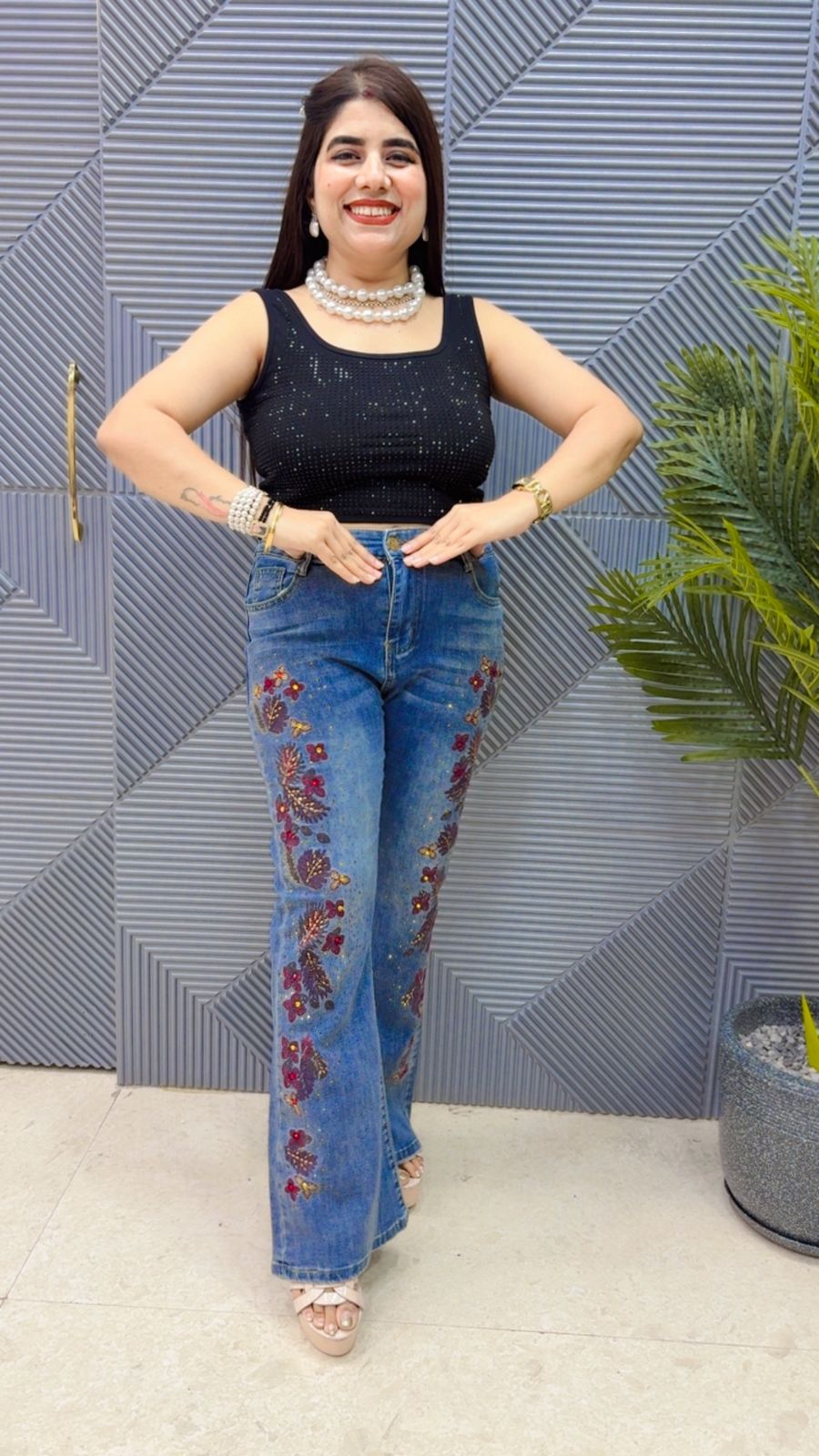 BEAUTIFUL JEANS GGR4281 Girls Glitters
