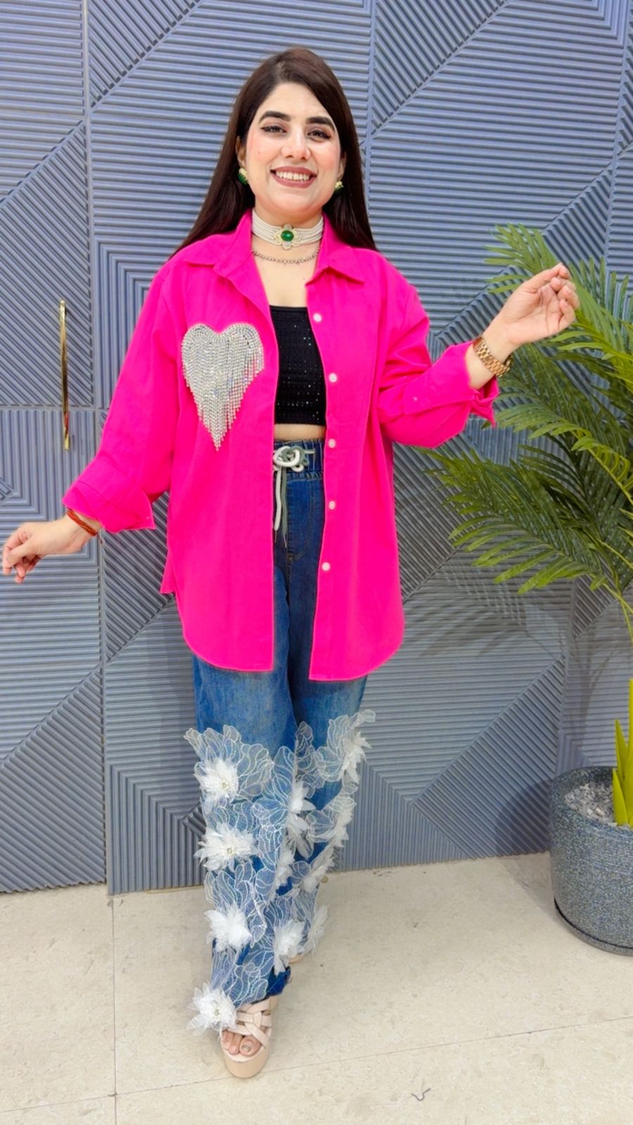 BEAUTIFUL HEART SHIRT GGR4356 Girls Glitters