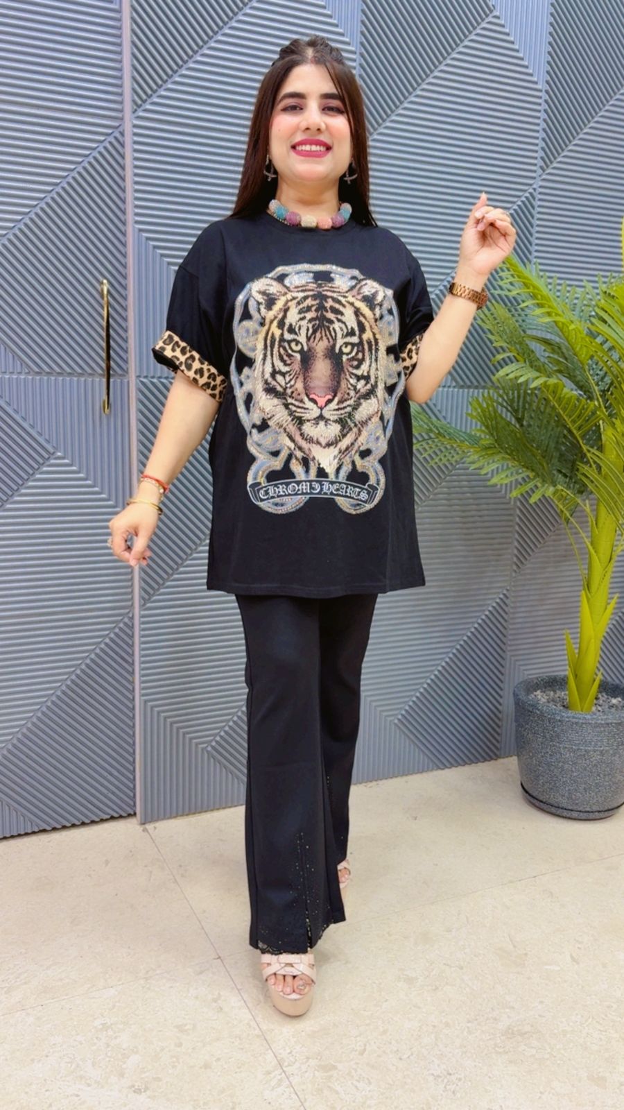 BEAUTIFUL TIGER T-SHIRT GGR4485 Girls Glitters
