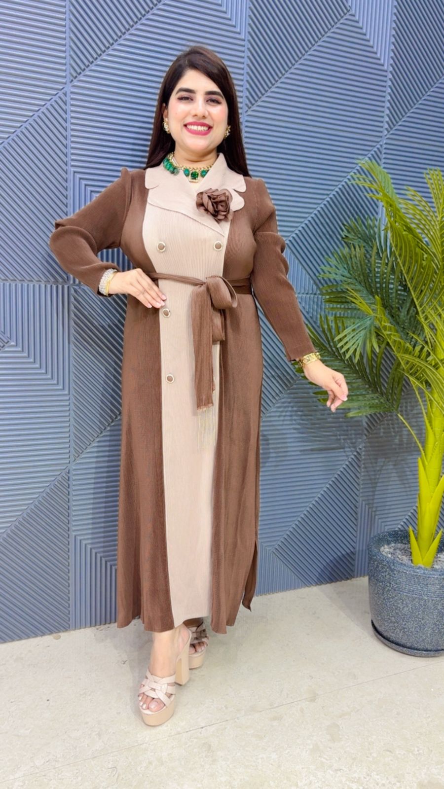 BEAUTIFUL WRINKLE DRESS WITH BELT GGR4625 Girls Glitters
