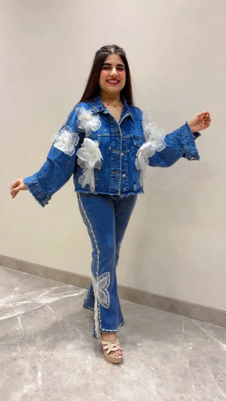 BEAUTIFUL DESIGNER DENIM JACKET GGR5564 Girls Glitters