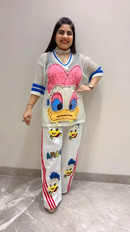 BEAUTIFUL PREMIUM DONALD DUCK TOP WITH BUSTIER GGR5591 Girls Glitters