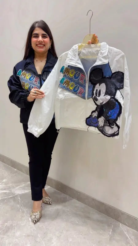 BEAUTIFUL PREMIUM VIRAL MICKEY MOUSE STYLE JACKET GGR5681 Girls Glitters